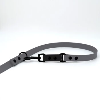 THE DOG IDEA Biothane Hundeleine Grau Schwarz 3 THE DOG IDEA Biothane Hundeleine Grau Schwarz – Bild 3