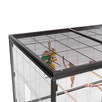 Montana Cages Voliere Paradiso 120 Hellgrau/ Dunkelgrau 3 Montana Cages Voliere Paradiso 120 Hellgrau/ Dunkelgrau – Bild 3