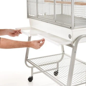 Montana Cages Voliere San Remo III Hellgrau 2 Montana Cages Voliere San Remo III Hellgrau – Bild 2