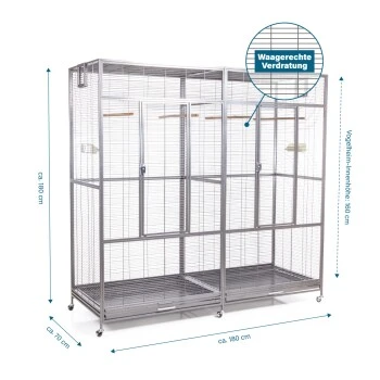 Montana Cages Voliere New Sydney II Hellgrau 2 Montana Cages Voliere New Sydney II Hellgrau – Bild 2