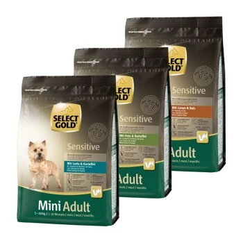SELECT GOLD Sensitive Adult Mini Probierpaket 3x1kg Probierpaket 1, Mix-Pack 1 SELECT GOLD Sensitive Adult Mini Probierpaket 3x1kg Probierpaket 1, Mix-Pack
