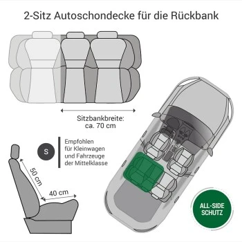 Doctor Bark Autoschondecke Rückbank 2-Sitz Prodtest Grau S 2 Doctor Bark Autoschondecke Rückbank 2-Sitz Prodtest Grau S – Bild 2