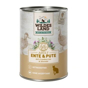 WILDES LAND Adult 6x400g Ente & Pute 1 WILDES LAND Adult 6x400g Ente & Pute