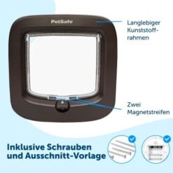 PetSafe Katzenklappe Mit Manueller Verriegelung, Braun -Zoofachgeschäft c0cbe7c19038a9fcd296ccda70dadc6e89c9de78 1318243 de DE a152d944f8a12c5490646f53a2f1f31f635971beuTy3G9