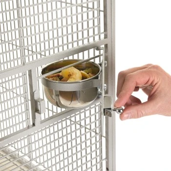 Montana Cages Voliere San Remo III Hellgrau 7 Montana Cages Voliere San Remo III Hellgrau – Bild 7